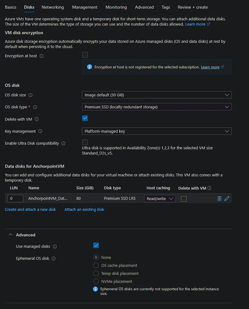 Azure VM Discs